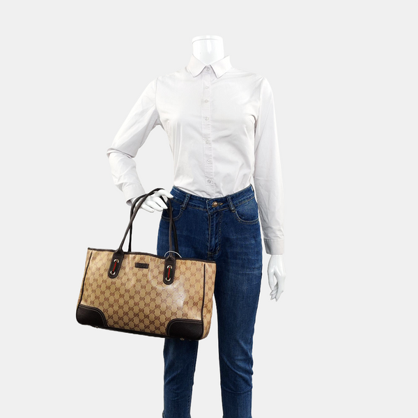 Princy Monogram Coated Canvas Brown