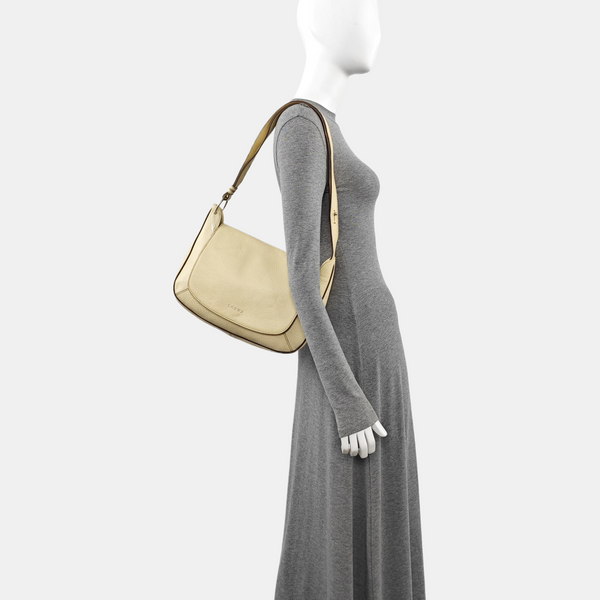 Calfskin Shoulder Bag Beige