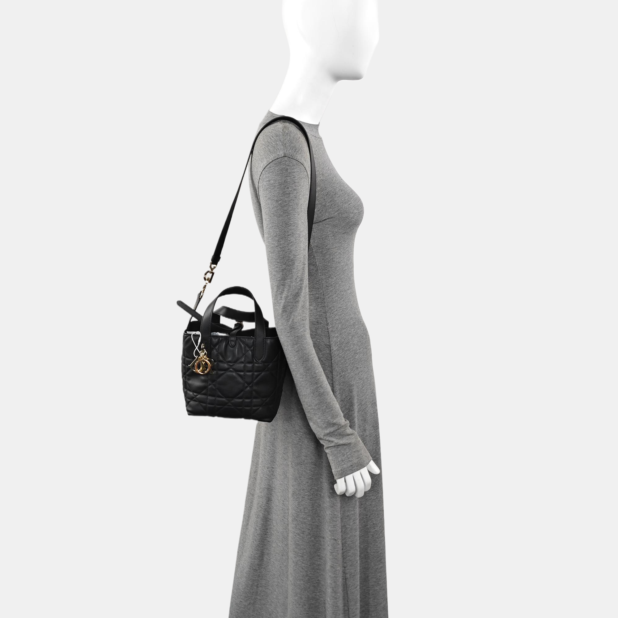 Toujours Small Cannage Calfskin Black
