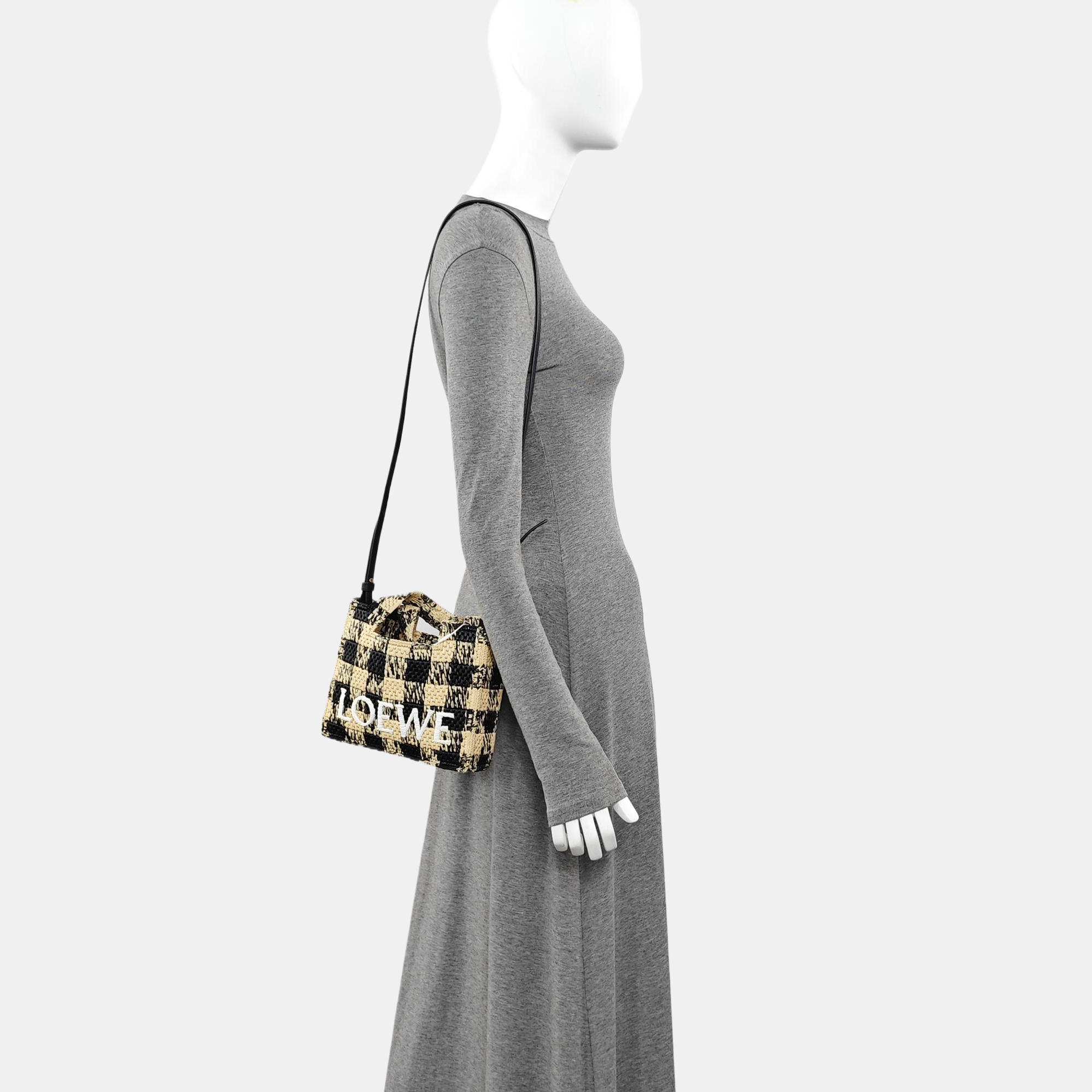 Font Tote Mini Straw Multicolor