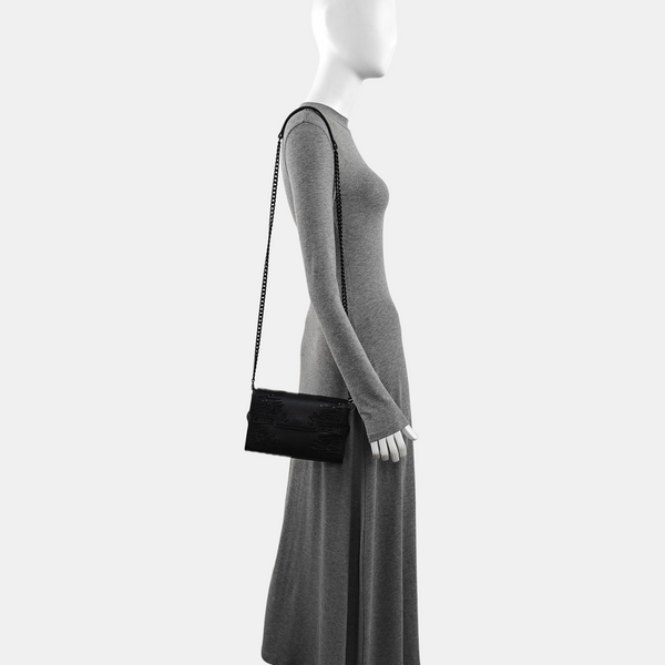 Calfskin Shoulder Bag Black