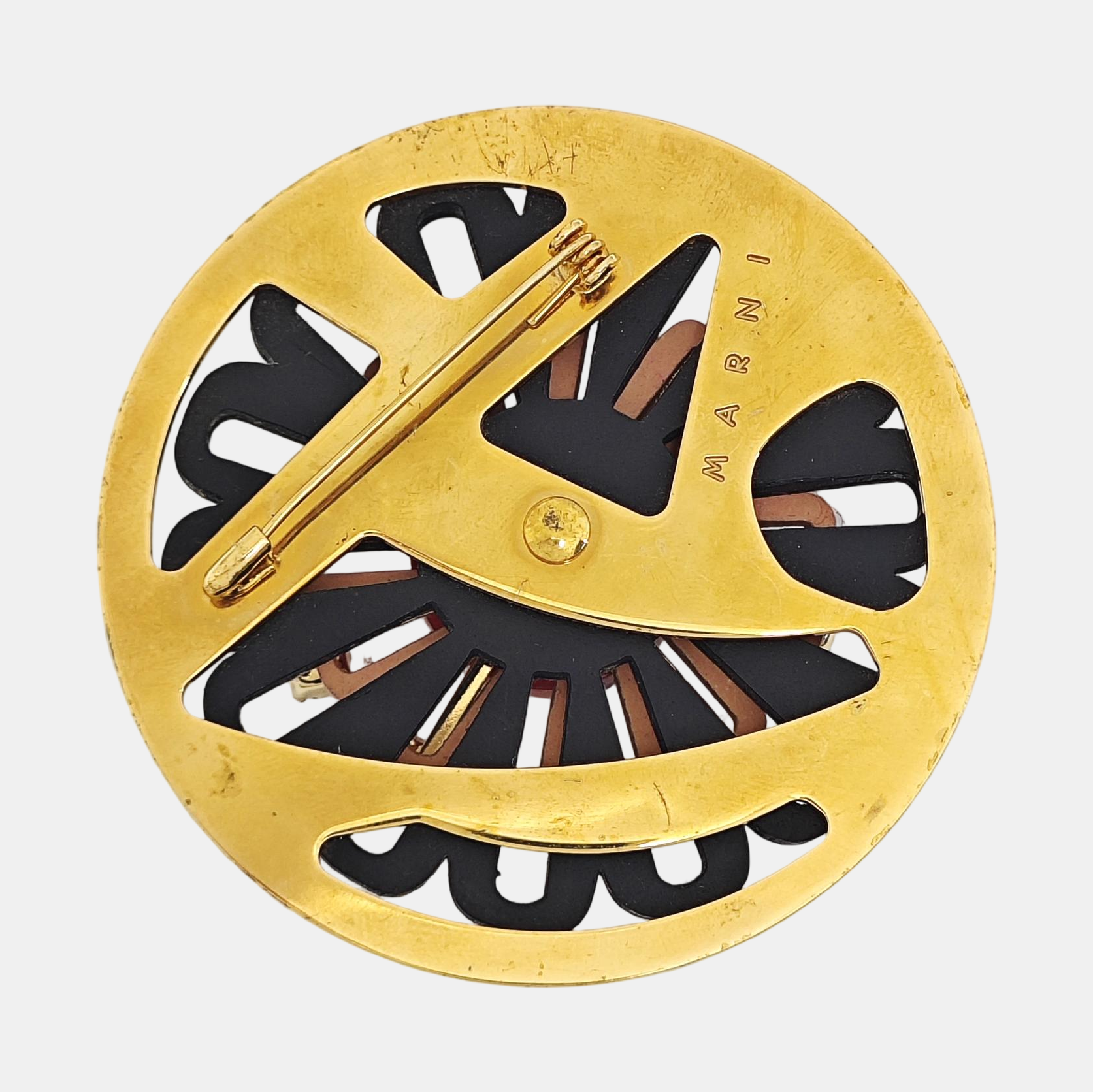 Metal Gold Brooch