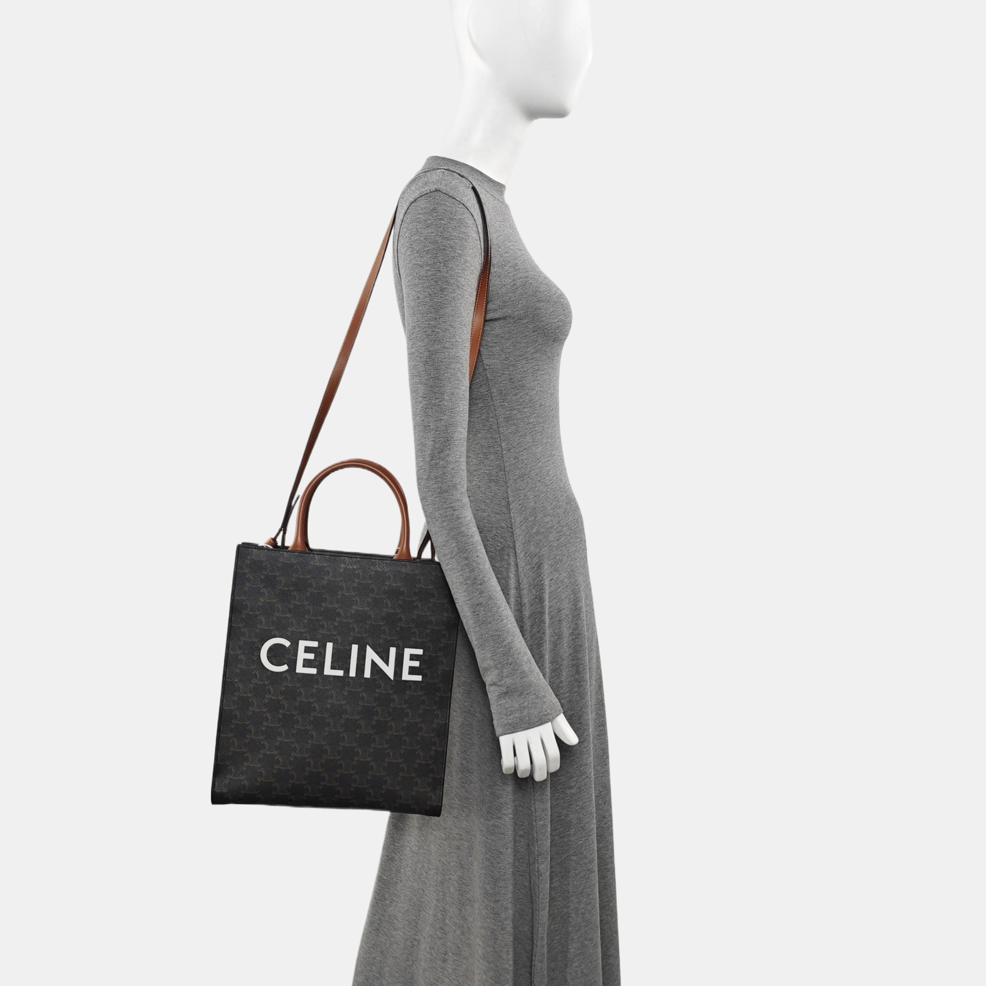 CABAS CELINE Small Coated Canvas Black