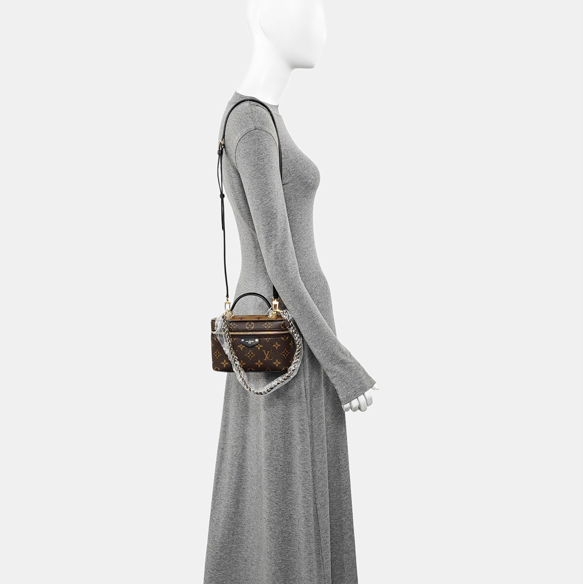 Vanity Chain Pouch Monogram Coated Canvas Brown