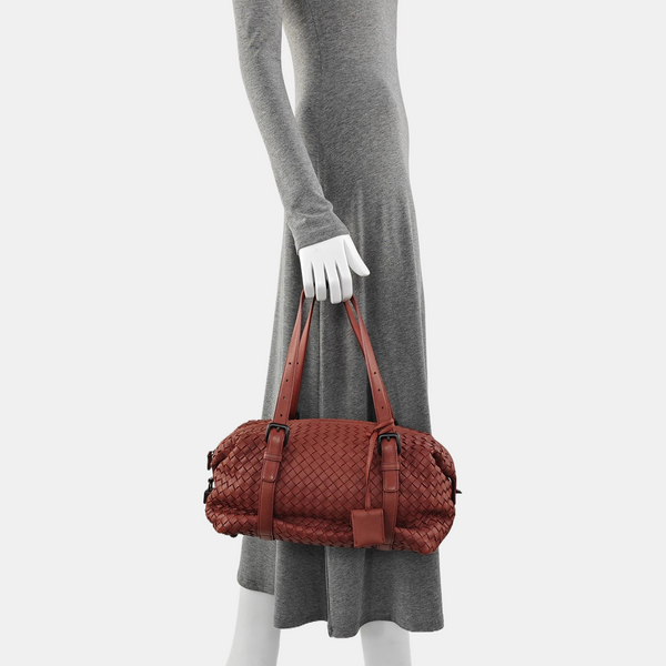 Lambskin Top Handle Bag Red