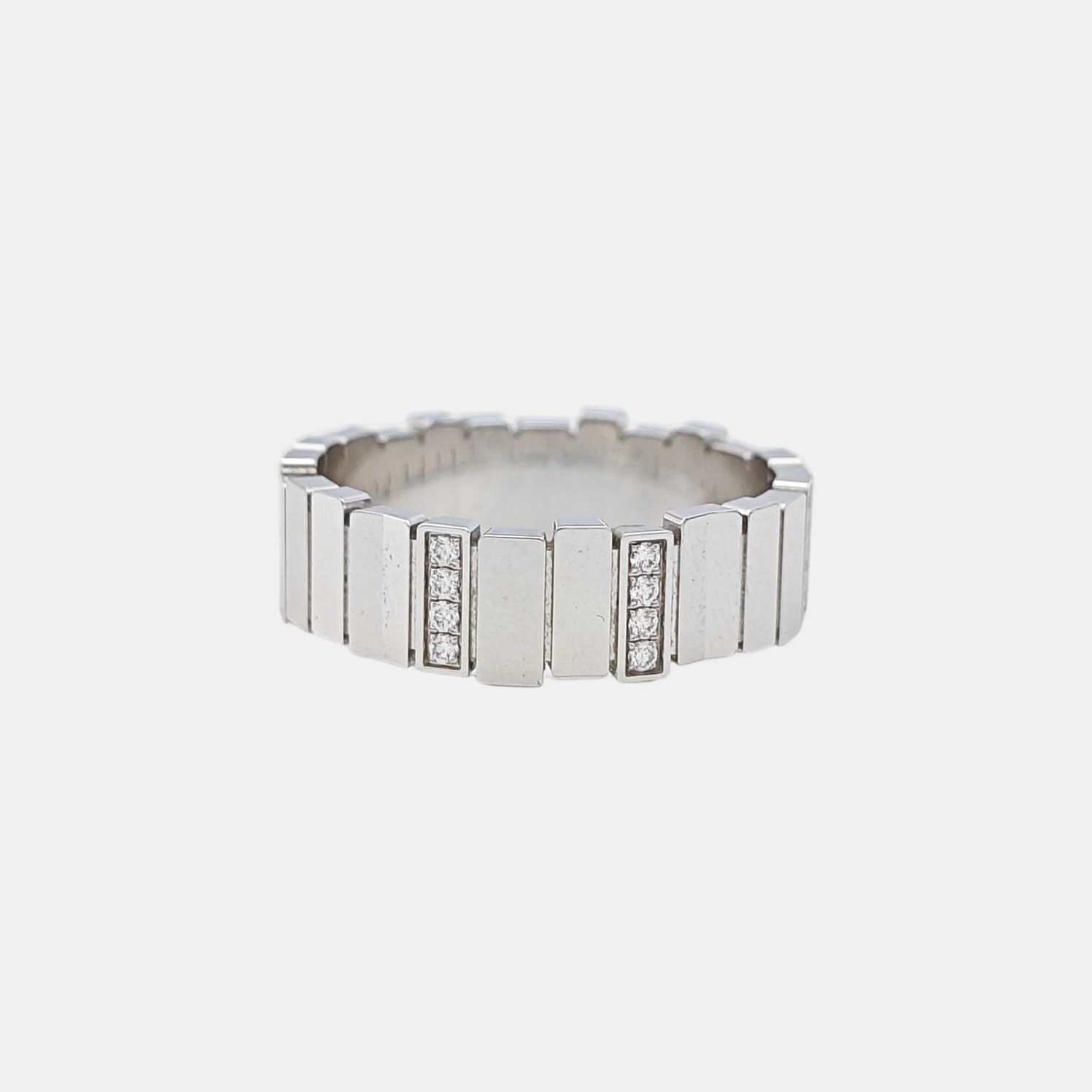 18k White Gold Silver Ring EU 54