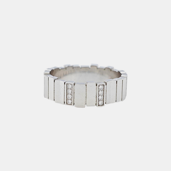 18k White Gold Silver Ring EU 54