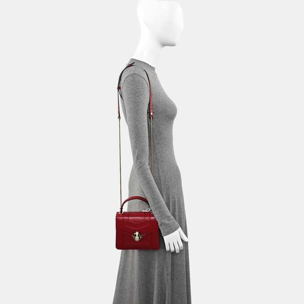 SERPENTI FOREVER Small Quilted Calfskin Red
