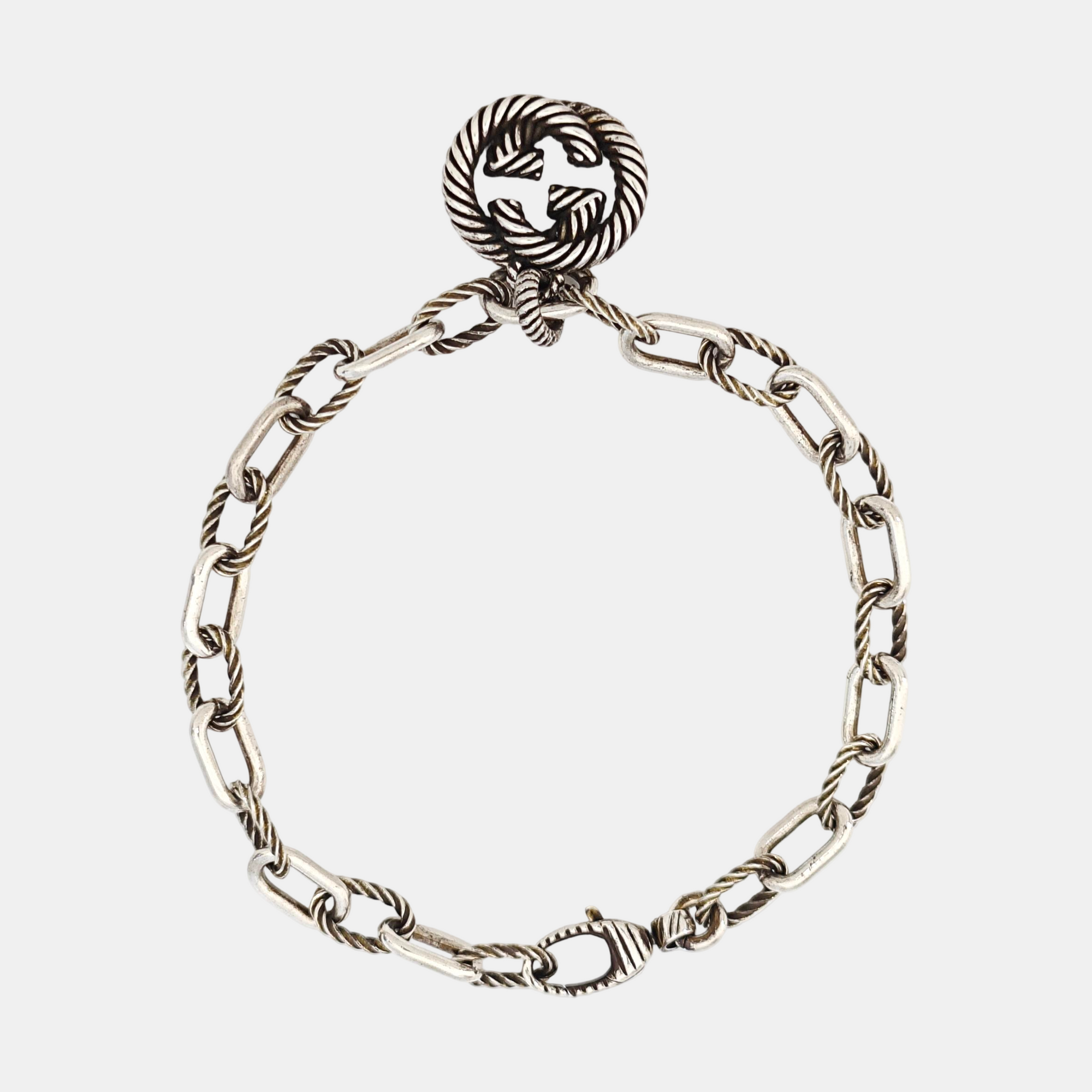 Interlocking G 925 Sterling Silver Bracelet