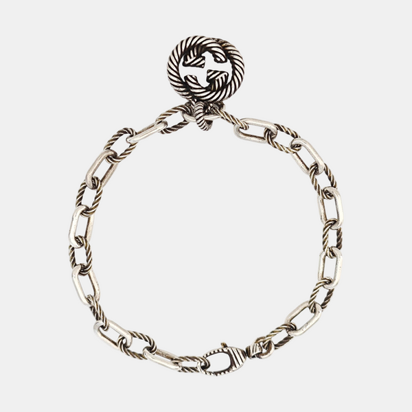 Interlocking G 925 Sterling Silver Bracelet