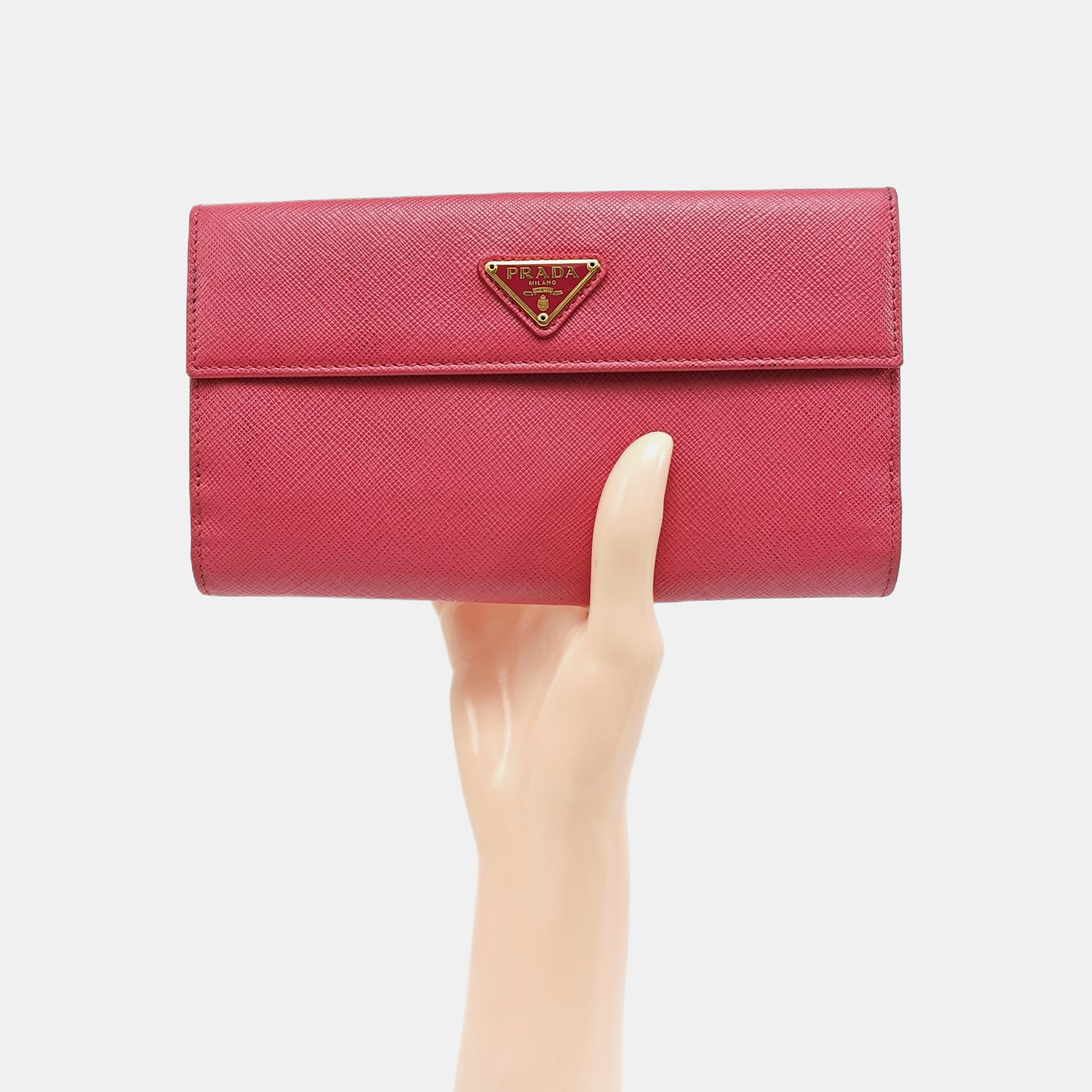 Saffiano Calfskin Wallet Pink
