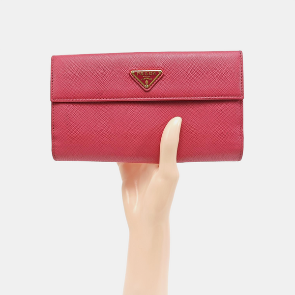 Saffiano Calfskin Wallet Pink