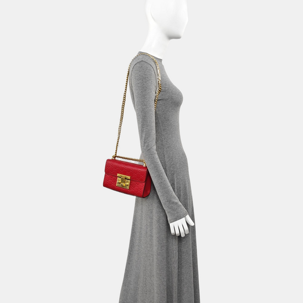Padlock Small Monogram Calfskin Red