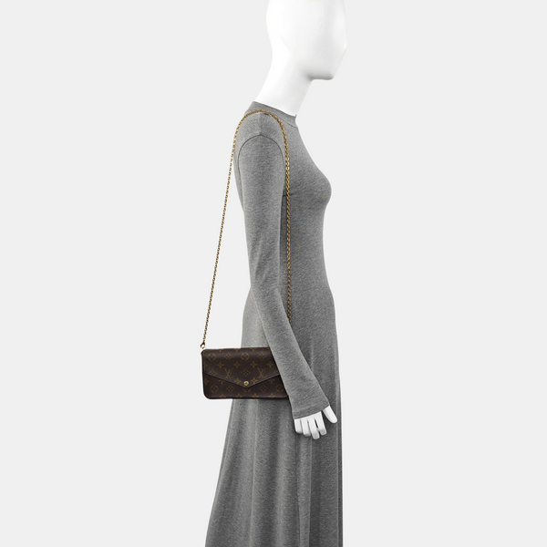 FÉLICIE Monogram Coated Canvas Brown
