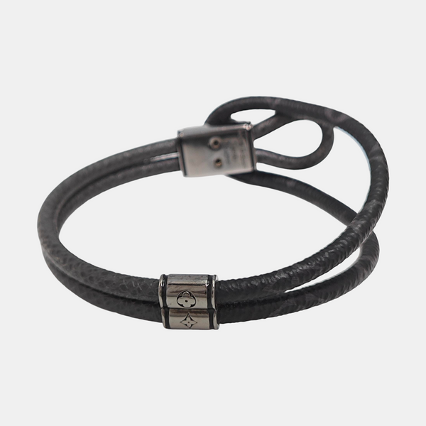 Coated Canvas Black Bangle
