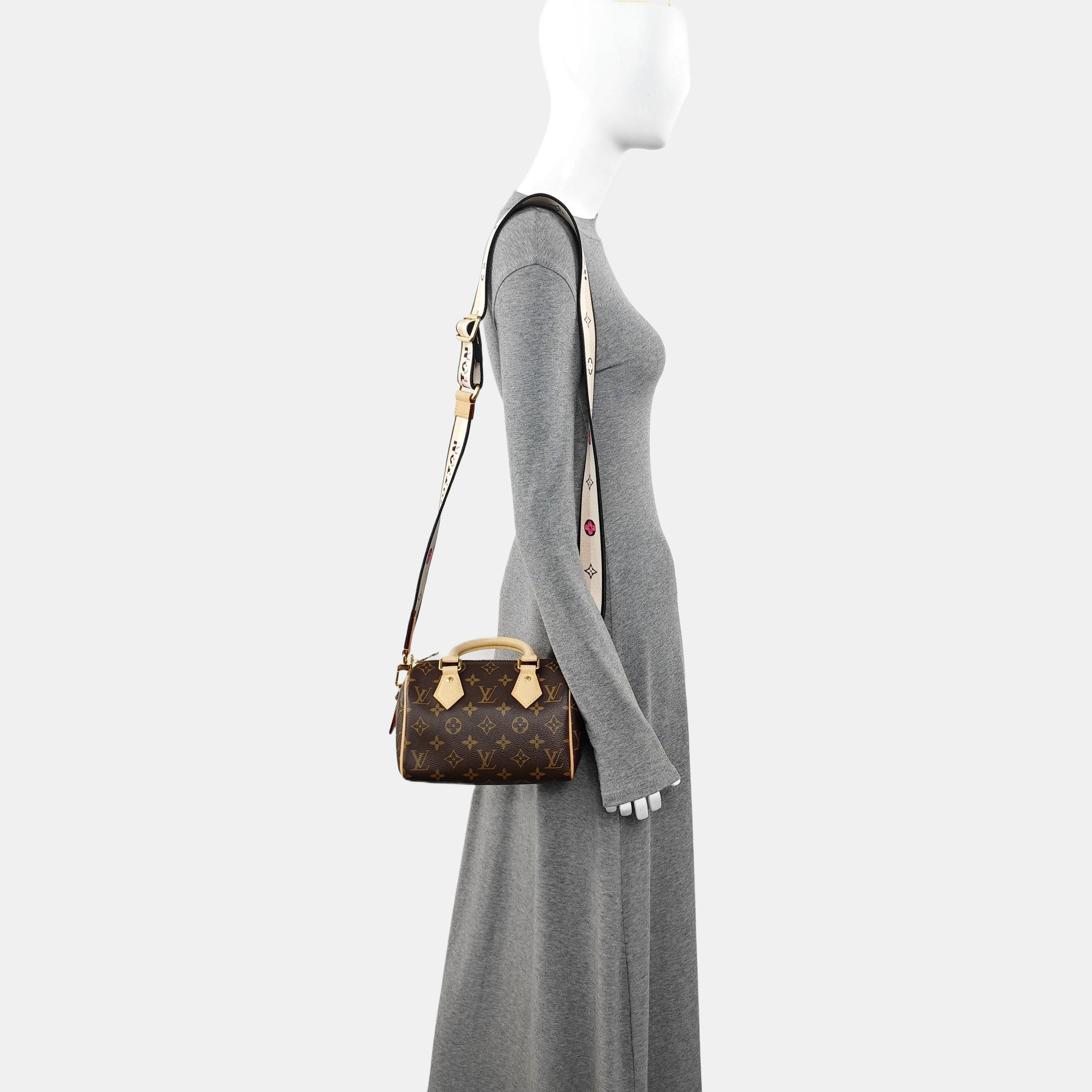 SPEEDY 20 Monogram Coated Canvas Brown