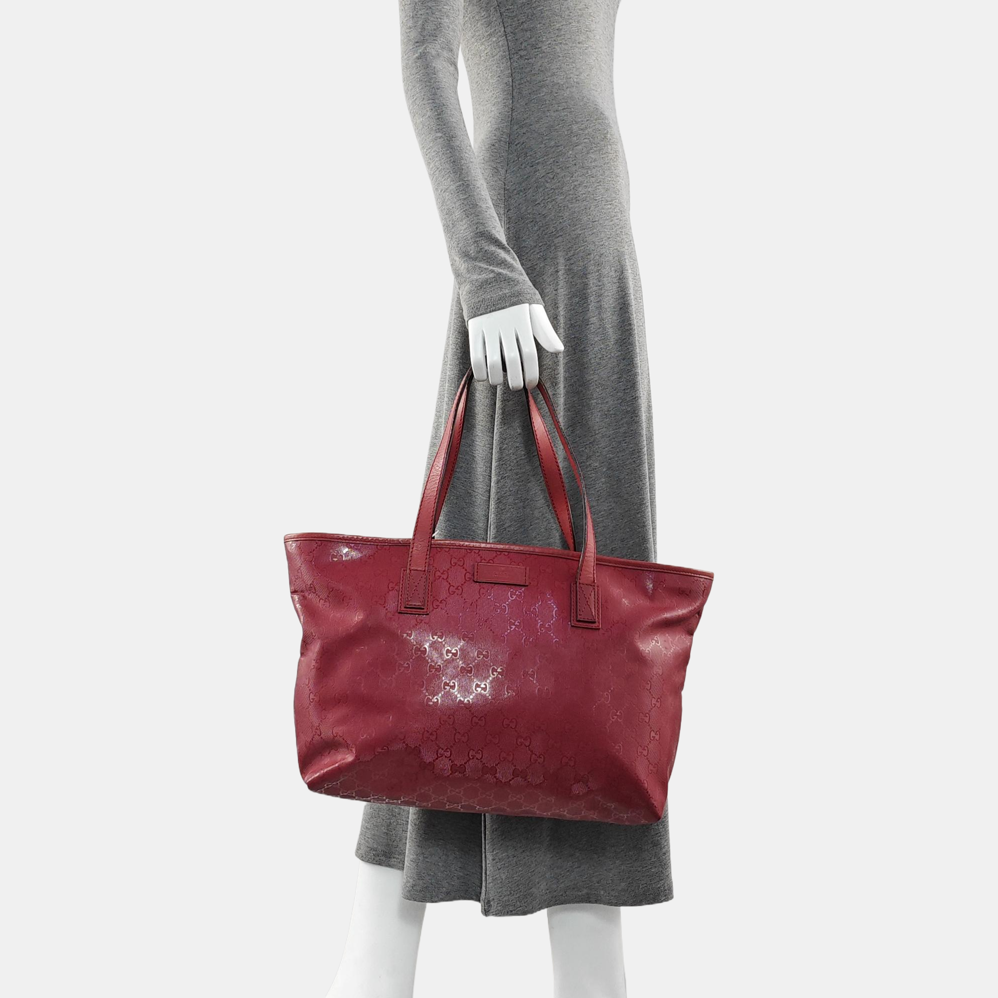 GG Imprime Monogram Coated Canvas Red