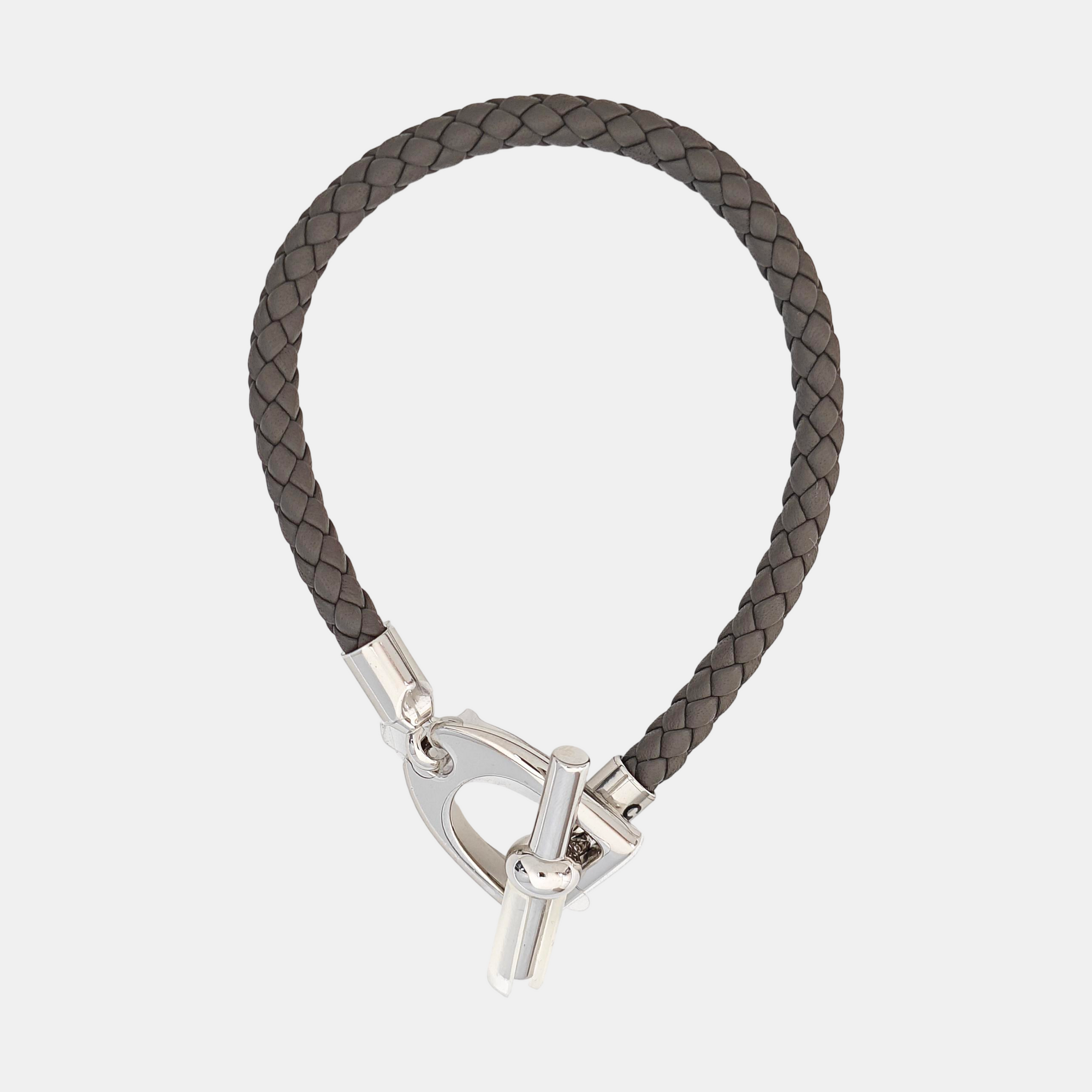 Leather Gray Bracelet