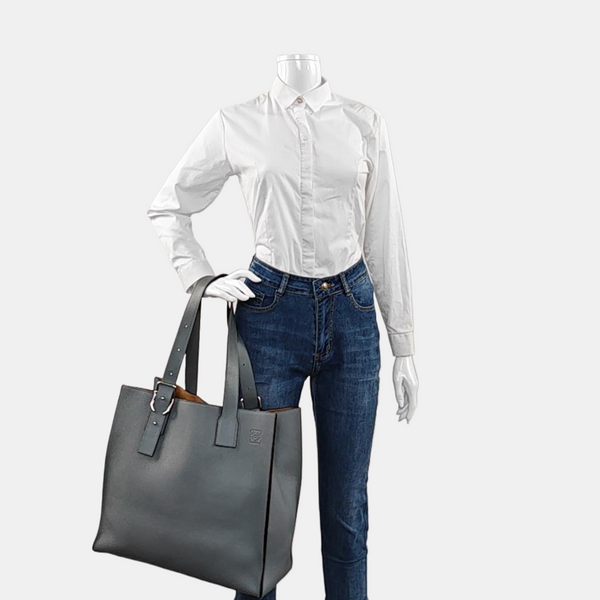 Buckle Calfskin Gray
