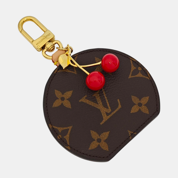 Coated Canvas Bag Charm Red