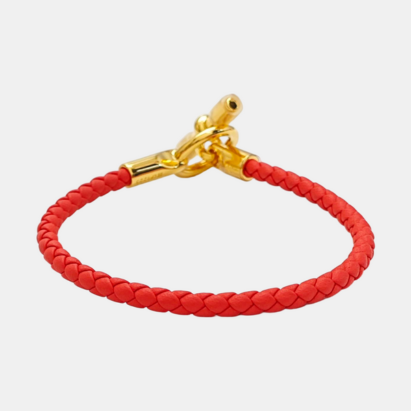 Glenan Leather Red Bangle