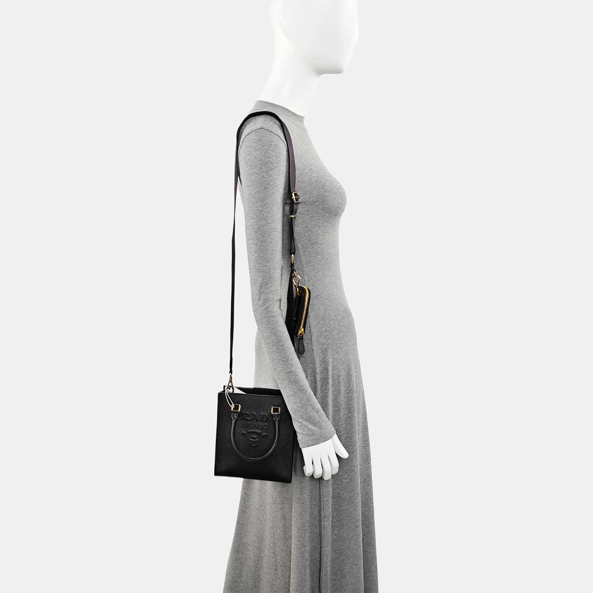 Saffiano Calfskin Tote Bag Black