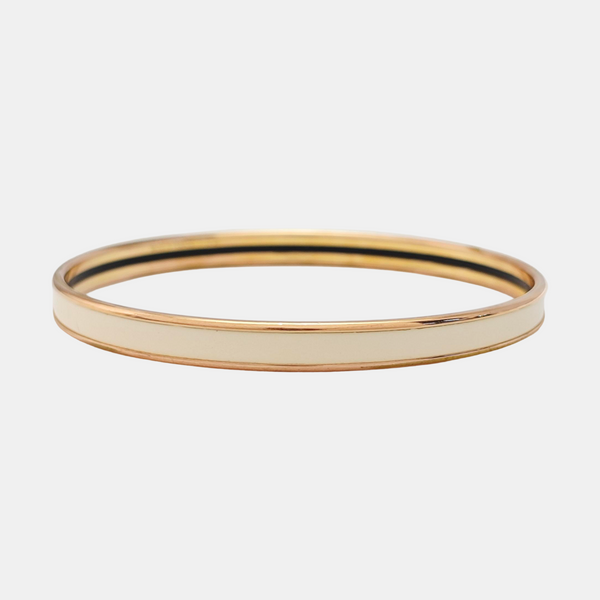 Email Metal White Bangle