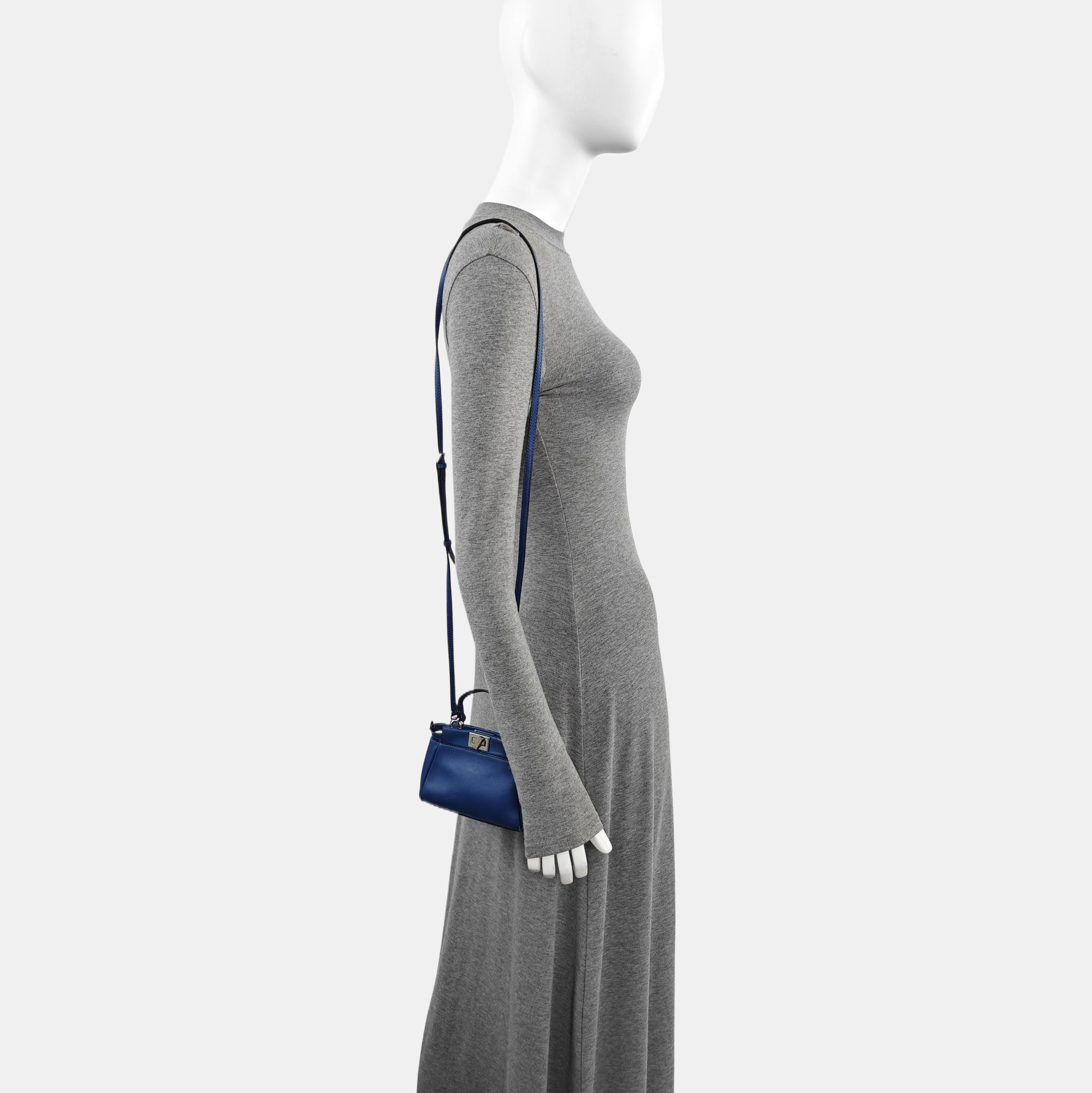 Peekaboo Mini Lambskin Blue