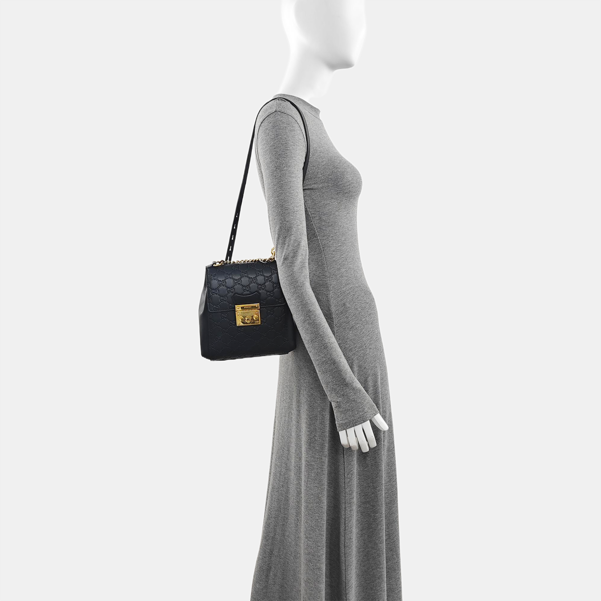 Padlock Mini Monogram Calfskin Black