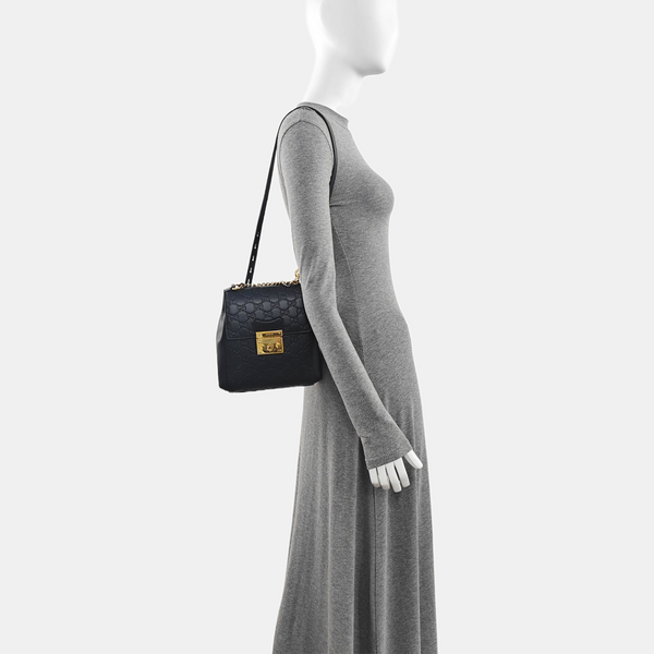 Padlock Mini Monogram Calfskin Black