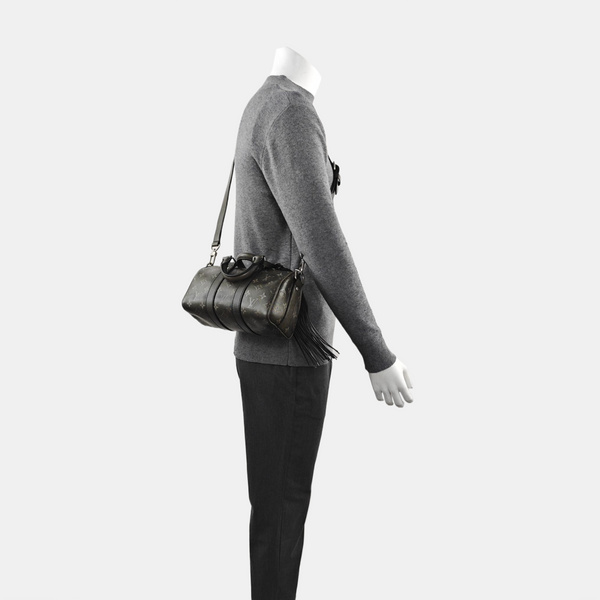 KEEPALL Monogram Calfskin Black