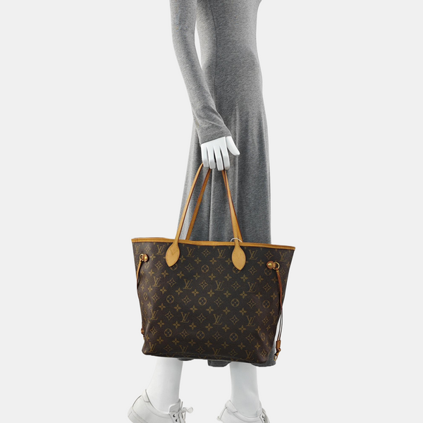 NEVERFULL MM Monogram Coated Canvas Brown
