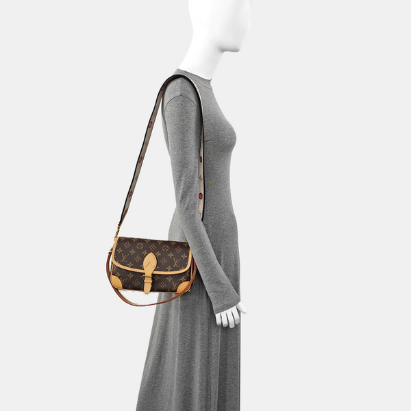 DIANE Monogram Coated Canvas Brown