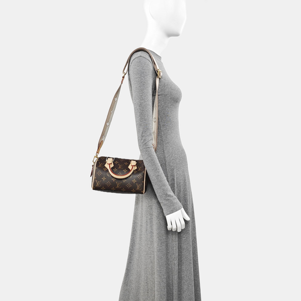 SPEEDY 20 Monogram Coated Canvas Brown