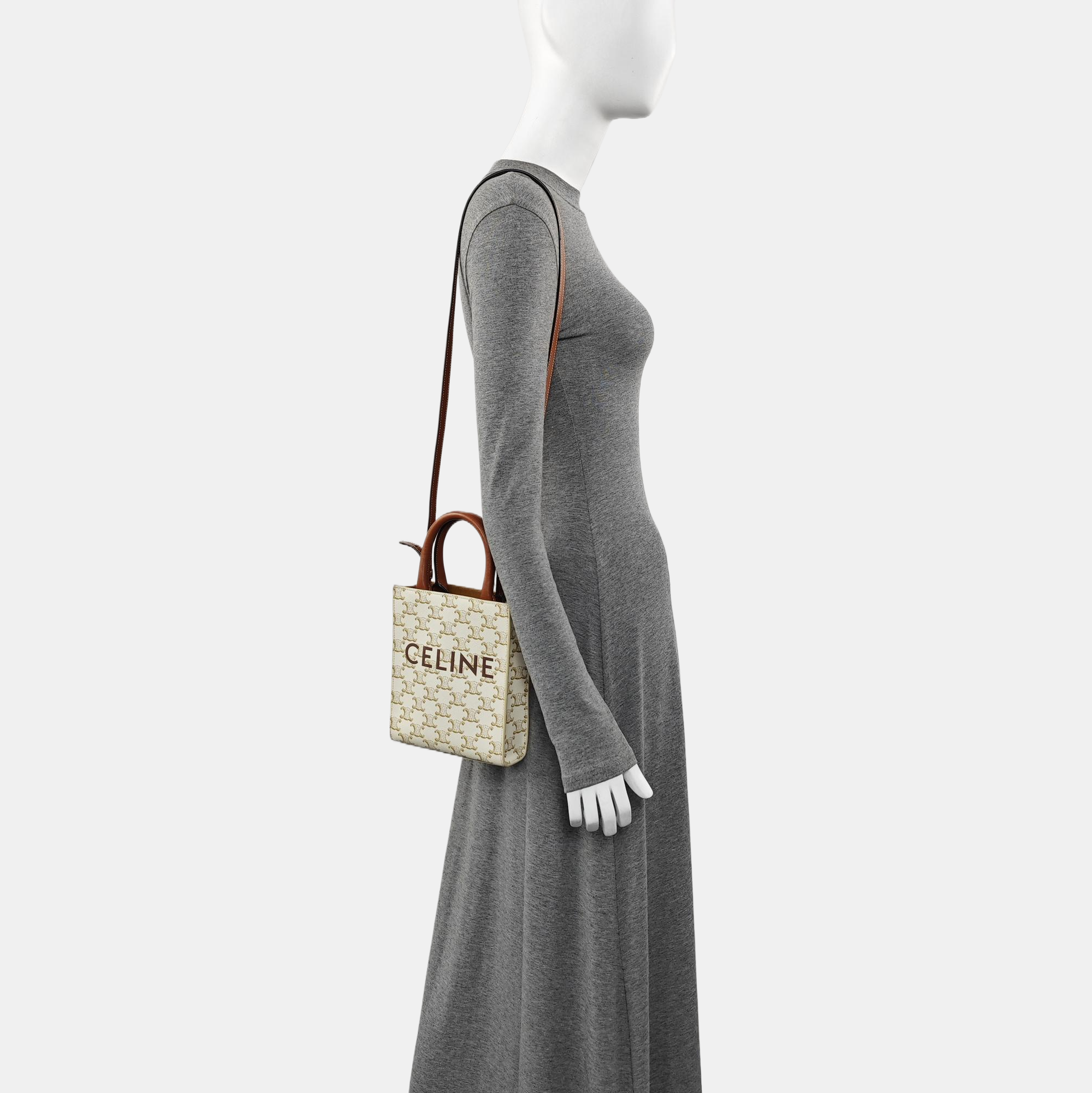 CABAS CELINE Mini Coated Canvas White