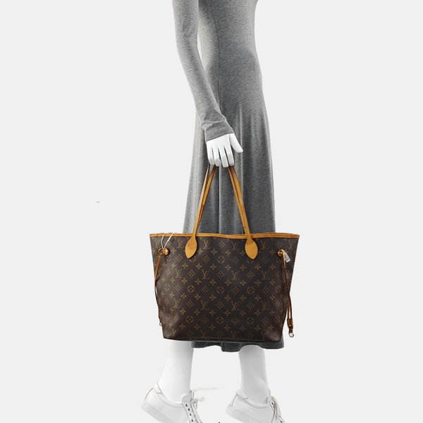 NEVERFULL MM Monogram Coated Canvas Brown