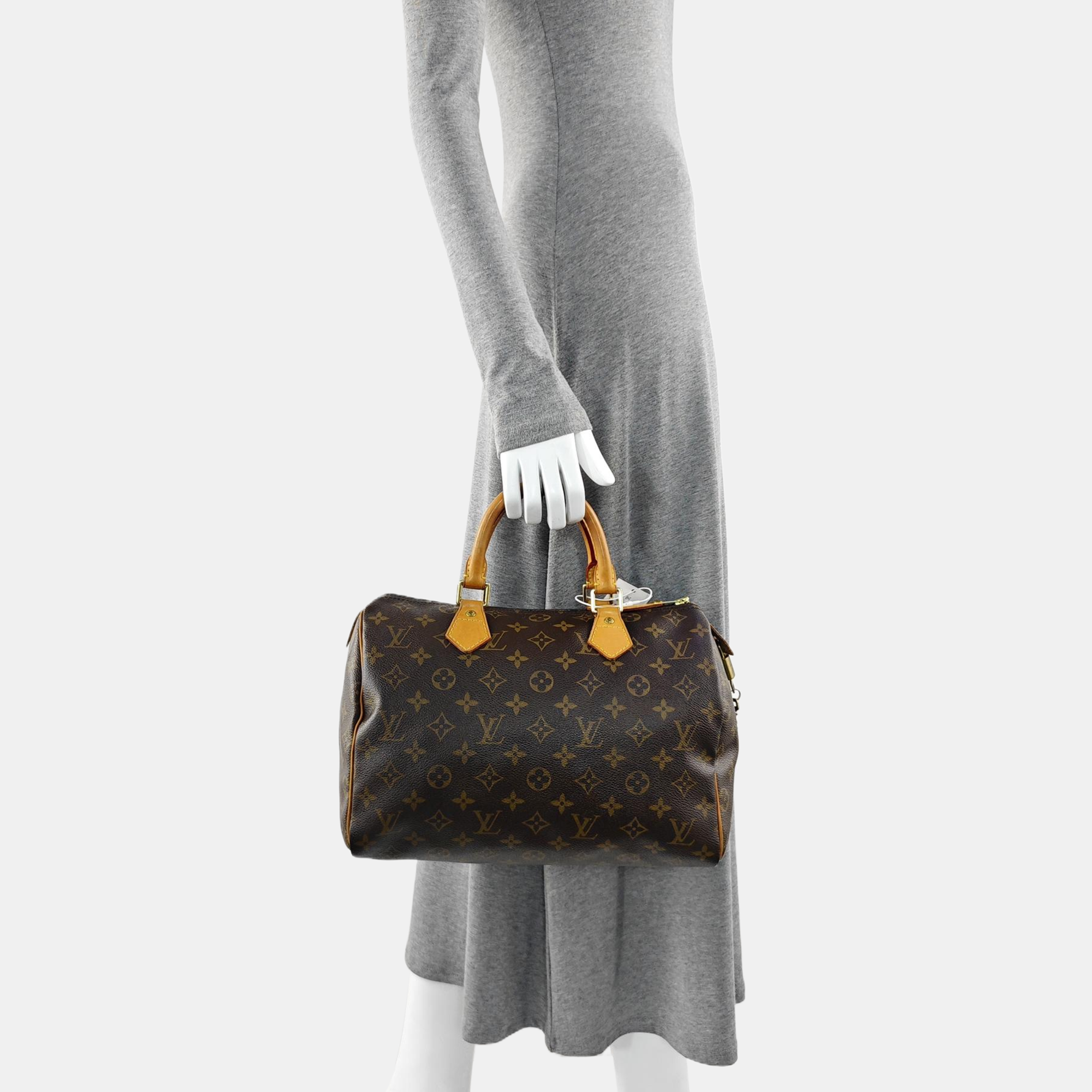 SPEEDY 30 Monogram Coated Canvas Brown