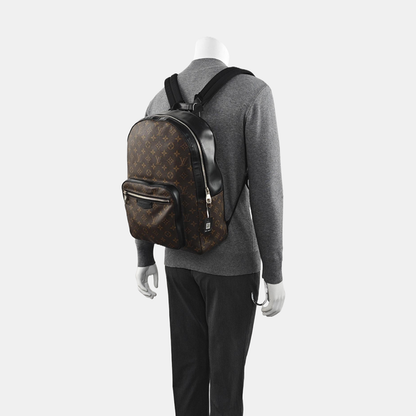 JOSH Monogram Coated Canvas Brown