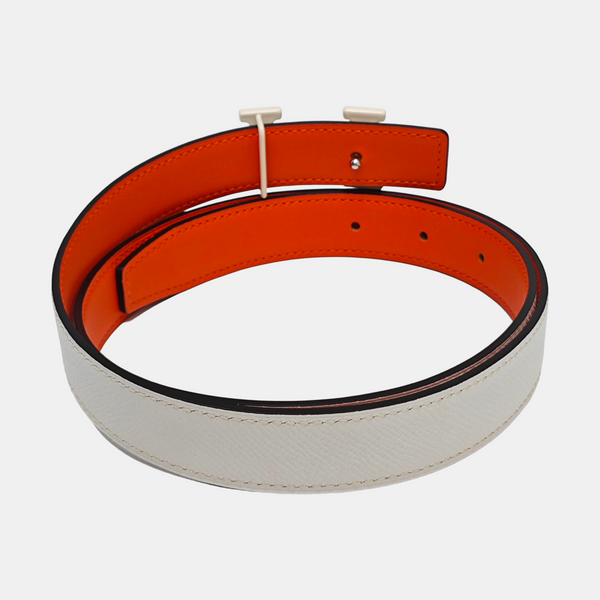 Leather Belt White
