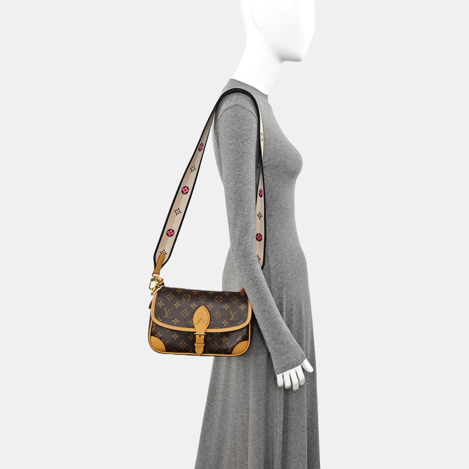 DIANE Monogram Coated Canvas Brown