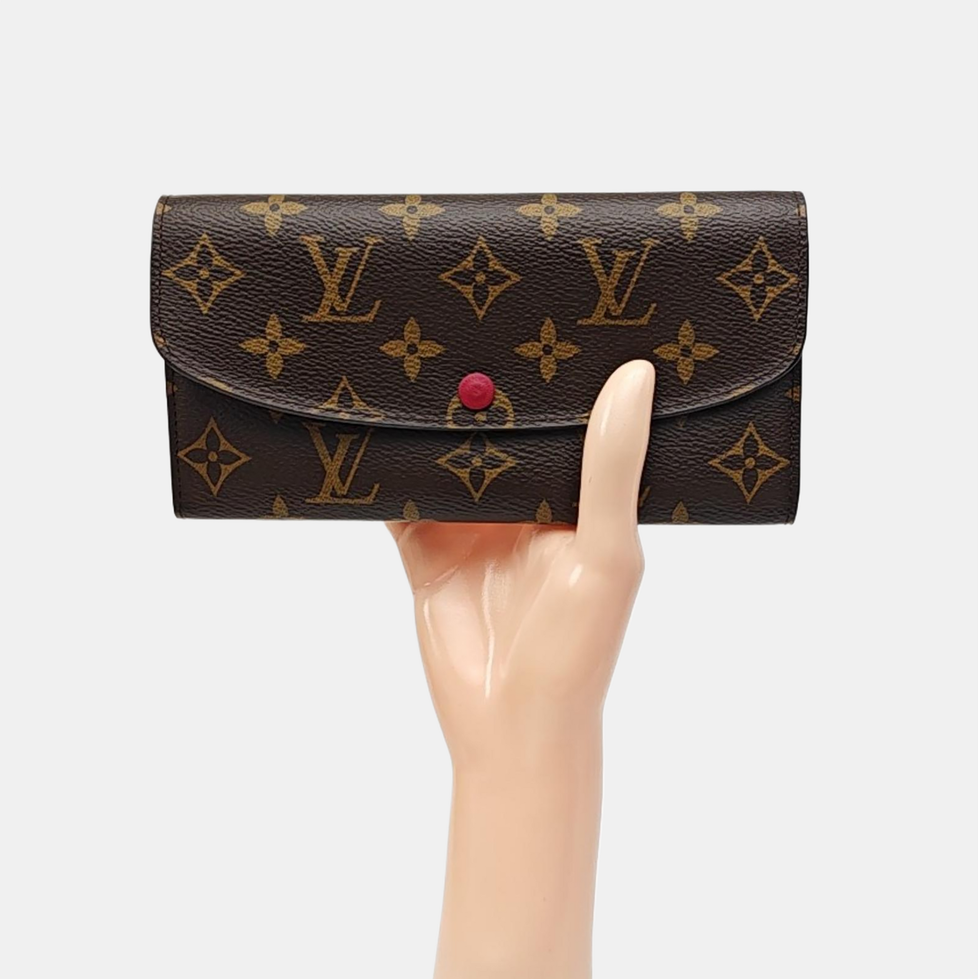 EMILIE Monogram Coated Canvas Brown Wallet
