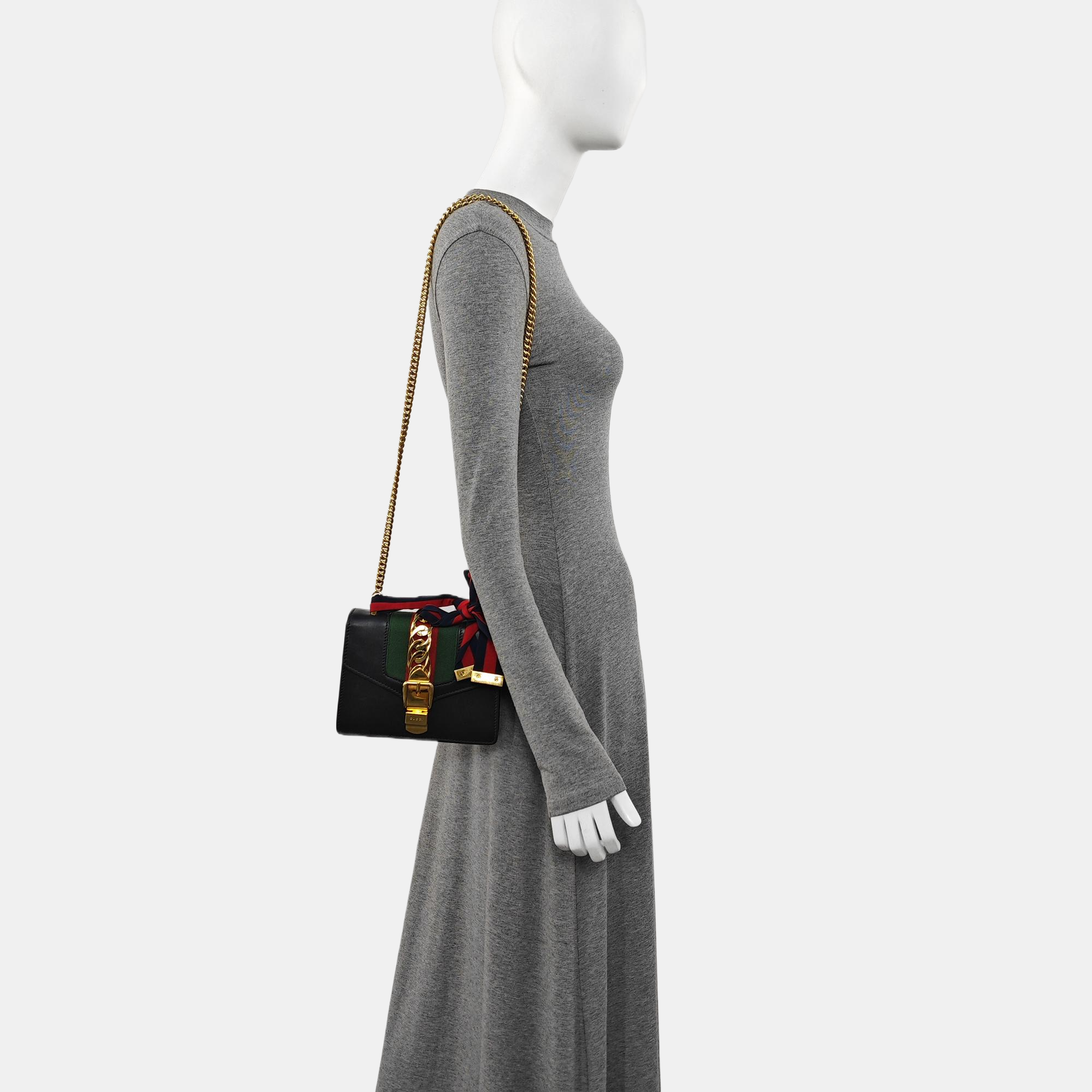 Sylvie Mini Calfskin Black