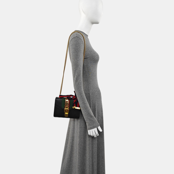 Sylvie Mini Calfskin Black