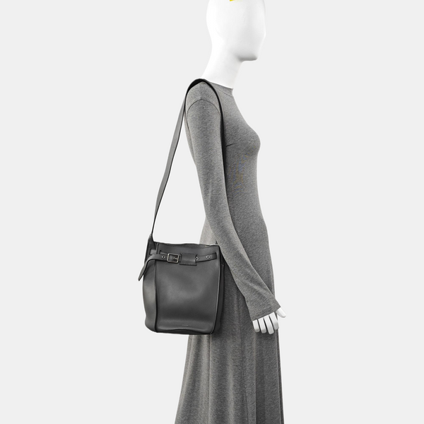 Authenticated pre-owned  BIG BAG Calfskin Grey - Bucket Bag at Looply