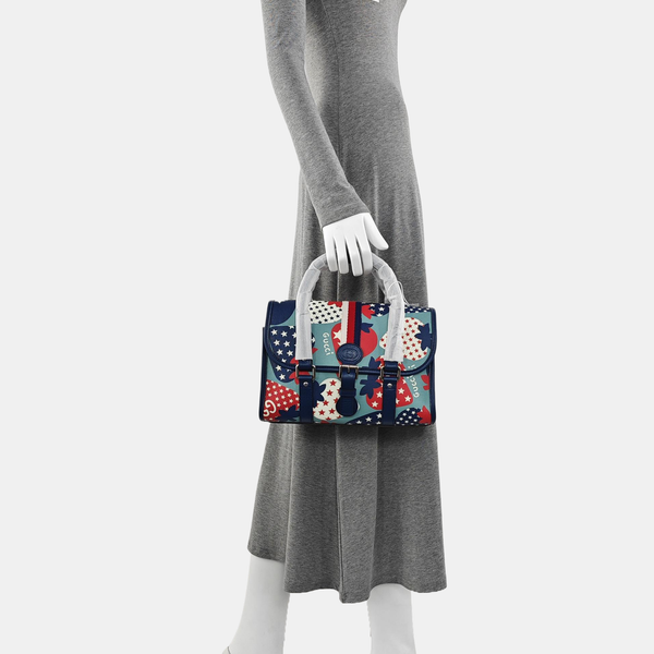 Coated Canvas Top Handle Bag Multicolor
