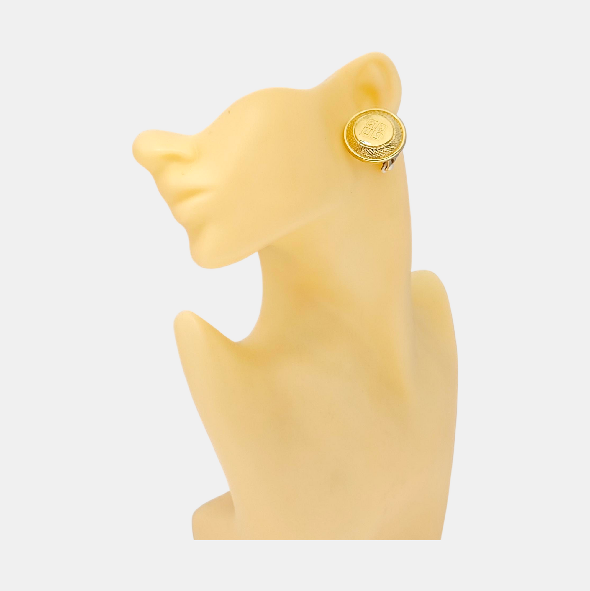 Metal Gold Clip On Earrings