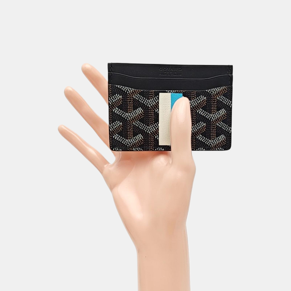 Coated Canvas Card Holder Black