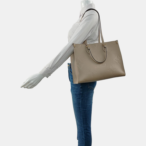 ONTHEGO MM Monogram Calfskin Gray