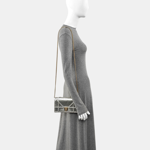 Diorama Cannage Calfskin Silver
