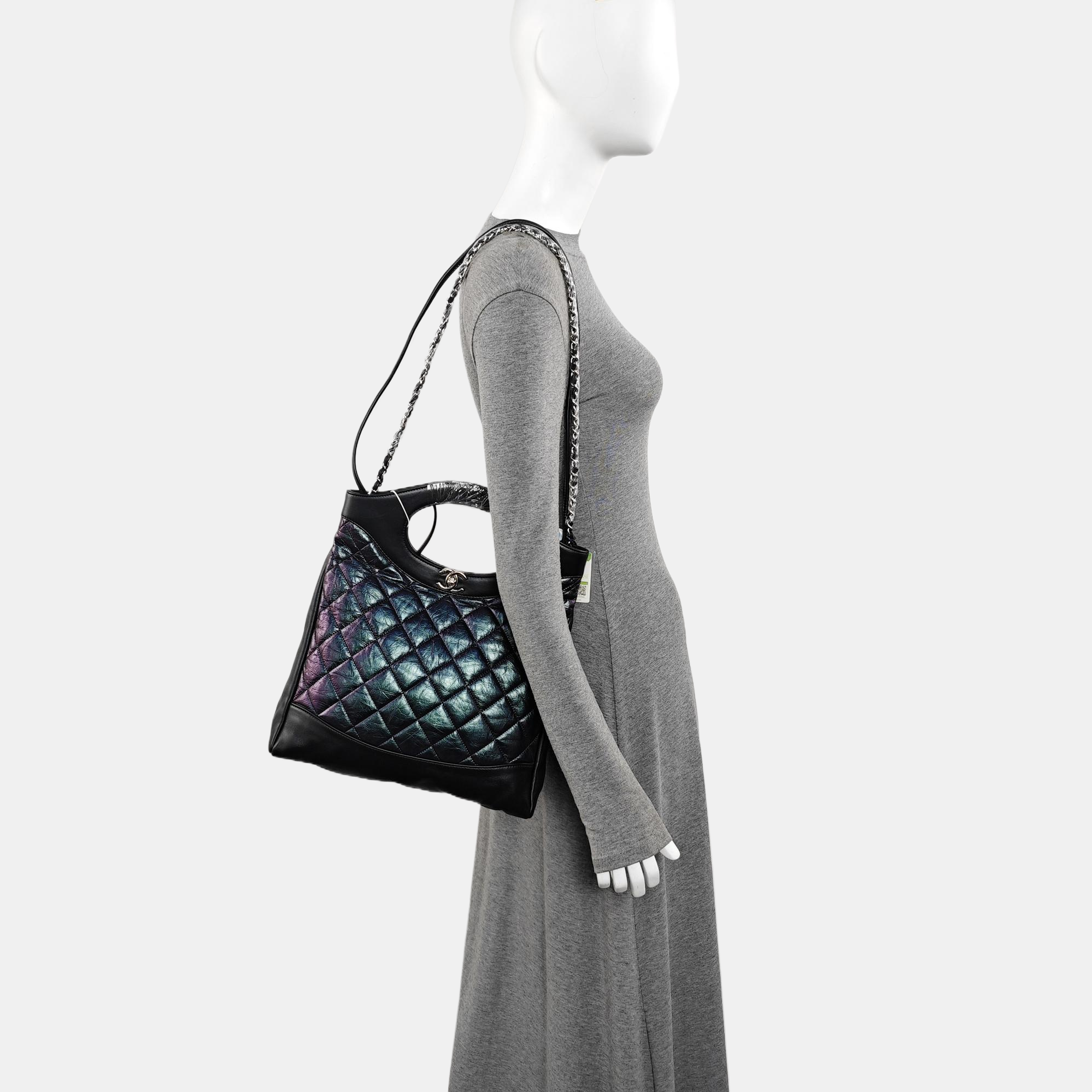 CHANEL 31 Small Quilted Calfskin Metallic